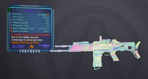 Toothpick • BL2 – Effervescent Assault Rifle .